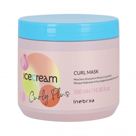 INEBRYA ICE CREAM CURLY PLUS Maska do włosów kręconych i po zabiegu trwałej ondulacji 500ml - 1 INEBRYA ICE CREAM CURLY PLUS Maska do włosów kręconych i po zabiegu trwałej ondulacji 500ml - 1