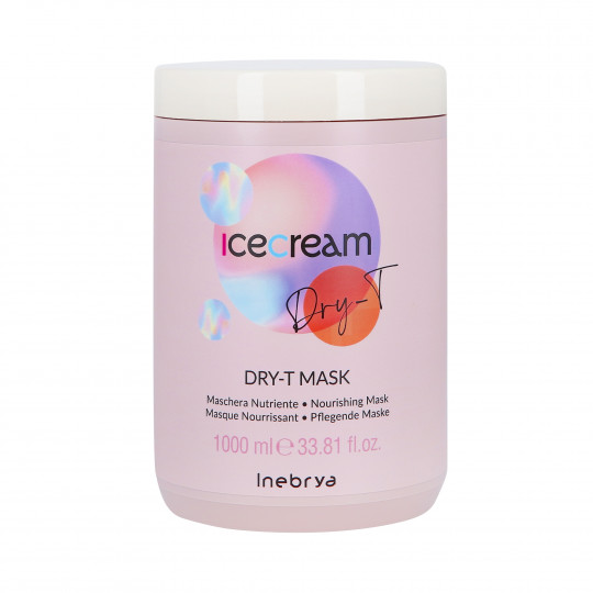 INEBRYA ICE CREAM DRY-T Odżywcza maska do włosów suchych i zniszczonych 1000ml