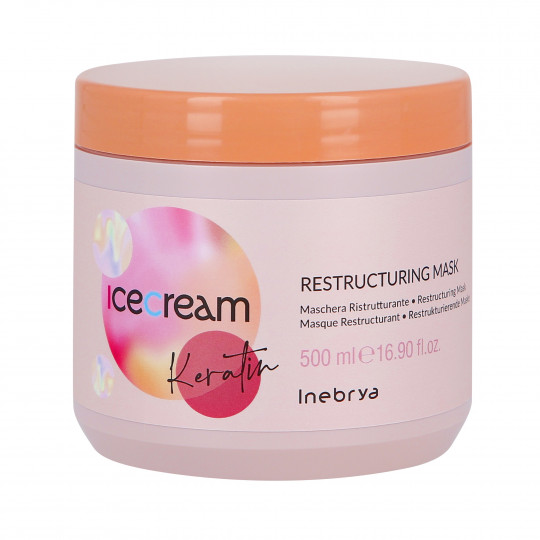 INEBRYA ICE CREAM REESTRUTURING Máscara capilar com queratina 500ml