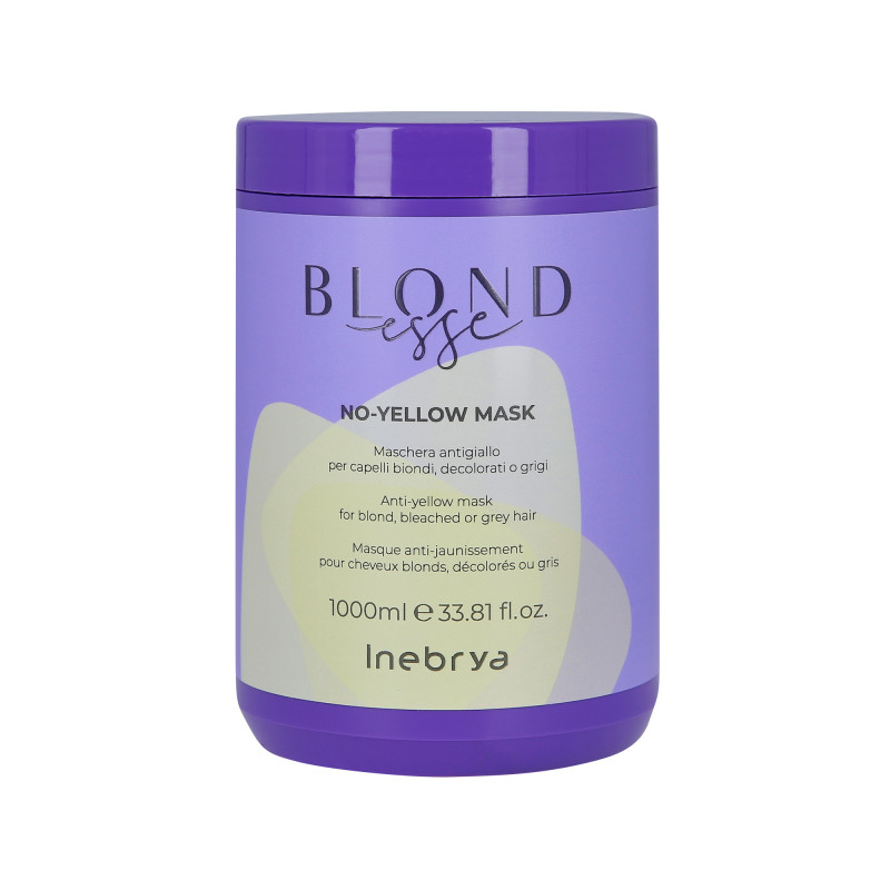 INEBRYA BLONDESSE NO YELLOW Máscara para cabelos loiros, descoloridos e grisalhos 1000ml