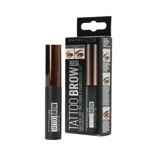 MAYBELLINE TATTOO BROW Gel permanente para sobrancelhas marrom escuro