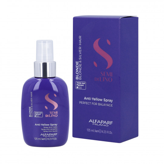 ALFAPARF SEMI DI LINO BLONDE Condicionador spray roxo para cabelos loiros 125ml