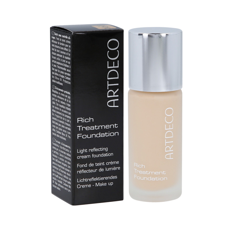 ARTDECO Rich Treatment Base cremosa iluminadora para rosto 3 Vanilla Nude 20ml