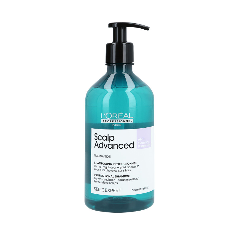 L'OREAL PROFESSIONNEL SCALP ADVANCED ANTI DISCOMFORT Nyugtató sampon érzékeny fejbőrre 500 ml