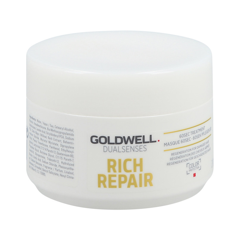 Goldwell Dualsenses Rich Repair 60 másodperces kezelés sérült hajra 200 ml