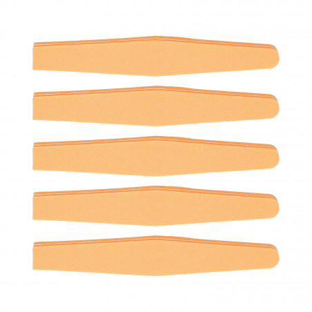 Dwustronna polerka do paznokci o kształcie trapezu - pomarańczowa 100/180 x5