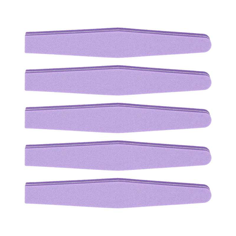 2-seitige trapezförmige Poliernagelfeile Violett 100/180 5 Stk.
