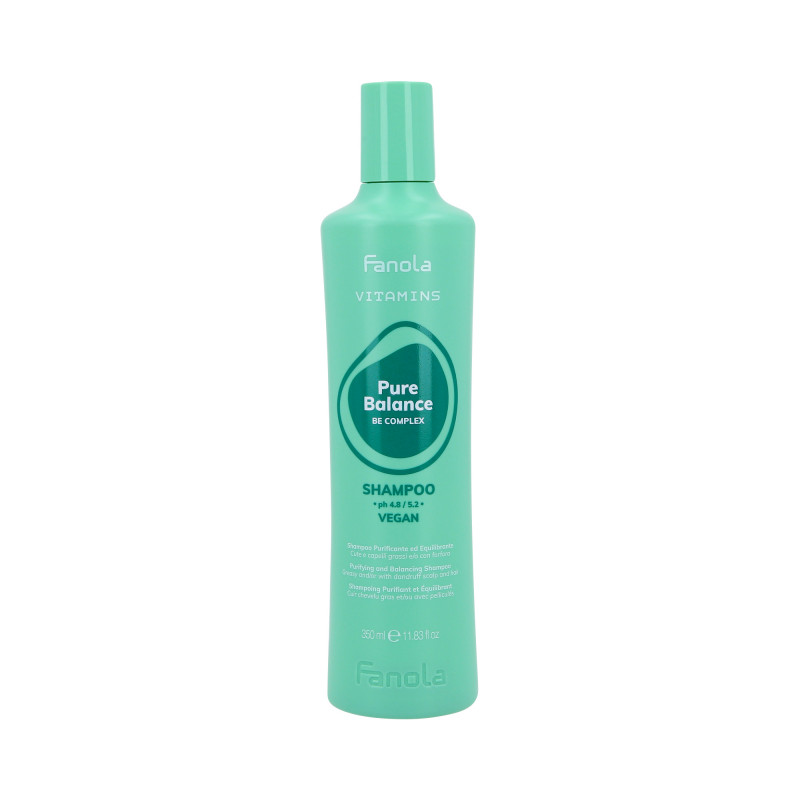 FANOLA VITAMINS PURE BALANCE Przeciwłupieżowy szampon do włosów z kompleksem witamin B E 350 ml - 1