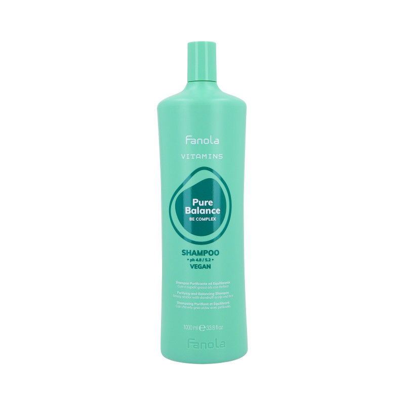 FANOLA VITAMINS PURE BALANCE Przeciwłupieżowy szampon do włosów z kompleksem witamin B E 1000 ml