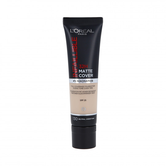 L'OREAL PARIS INFALLIBLE 24h Matte Cover Base matificante para rosto FPS 18 130 True Beige 30ml