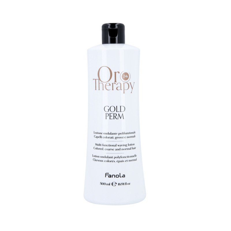 FANOLA ORO THERAPY GOLD PERM Multifunkčná tekutina na onduláciu farbených hustých a normálnych vlasov 500 ml