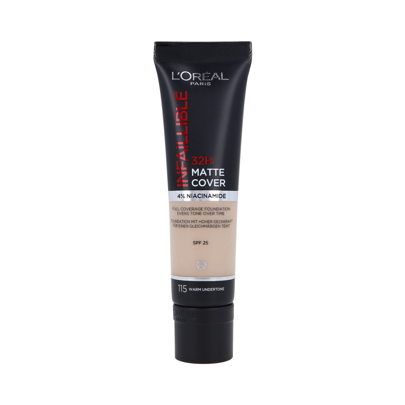 L’OREAL PARIS INFALLIBLE 24h Matte Cover Foundation SPF18 115 Golden Beige 30ml