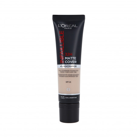 L’OREAL PARIS INFALLIBLE 24h Matte Cover Foundation SPF18 155 Natural Rose 30ml