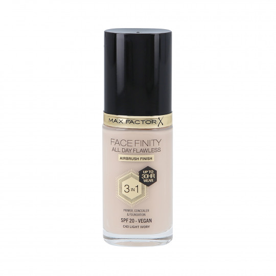 MAX FACTOR FACEFINITY ALL DAY FLAWLESS 3in1 30H Foundation SPF20 C40 LIGHT IVORY 30ml