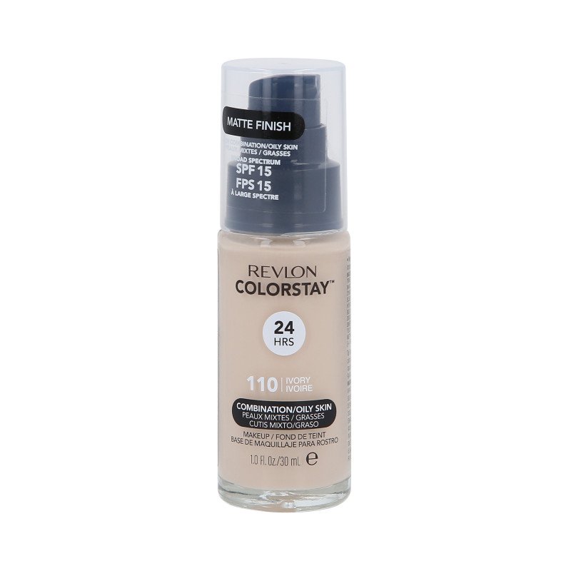 REVLON COLORSTAY meikkivoide pumpulla rasvaiselle ja sekaiholle 110 Ivory 30ml