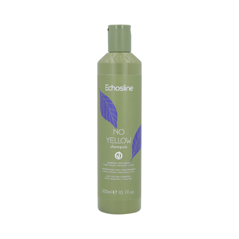 ECHOSLINE NO YELLOW VEGAN Shampoo roxo para cabelos loiros e grisalhos 300ml