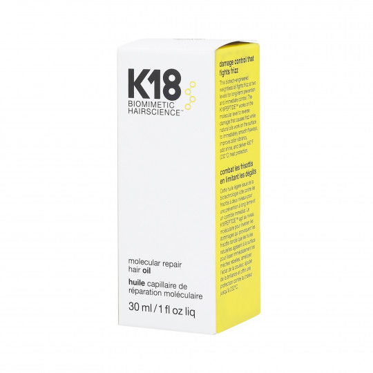 K18 MOLECULAR REPAIR HAIR OIL Biotechnoliogiczny olejek do włosów 30ml