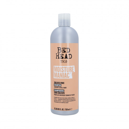 TIGI BED HEAD MOISTURE MANIAC Shampoing hydratant en profondeur pour cheveux secs 750 ml
