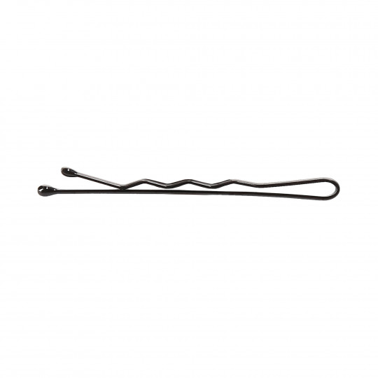 LUSSONI Waved Hair Grips, 4 cm, Black, 250 pcs. 
