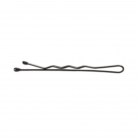 LUSSONI Waved Hair Grips, 4 cm, Black, 250 pcs. 