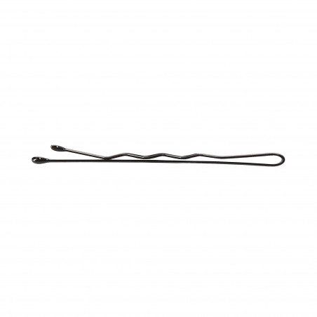 LUSSONI Waved Hair Grips, 6 cm, Black, 250 pcs. 