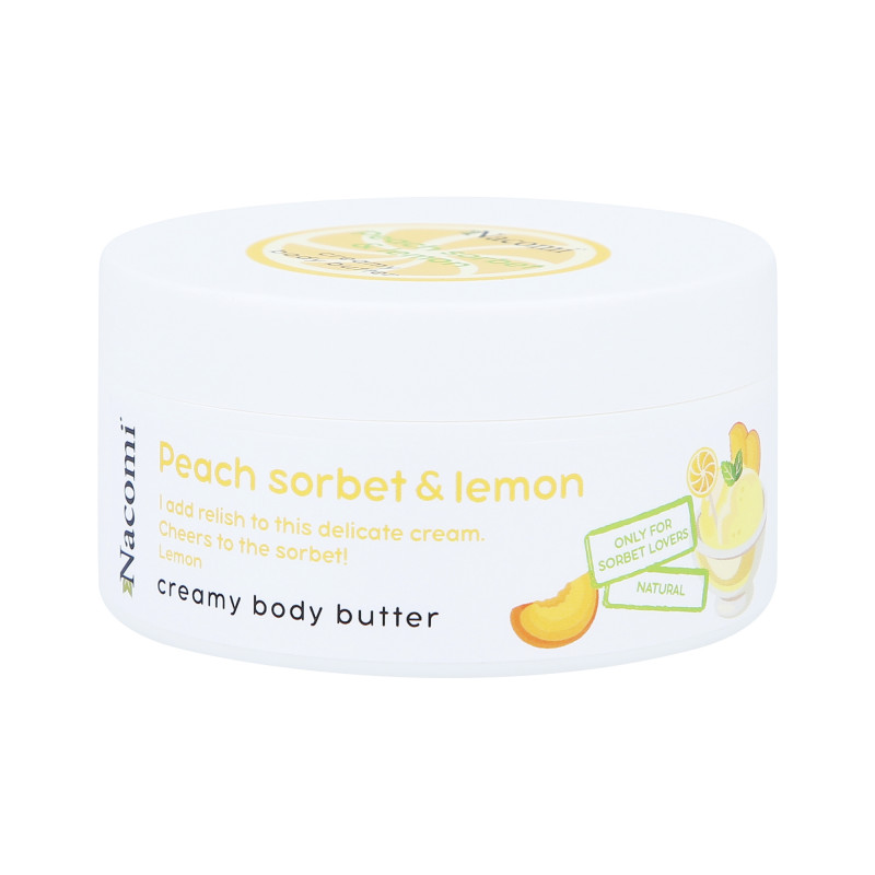 NACOMI BODY BUTTER BAMBOO WITH COCOUNT MILK Body butter with the scent of peach sorbet and lemon 100ml