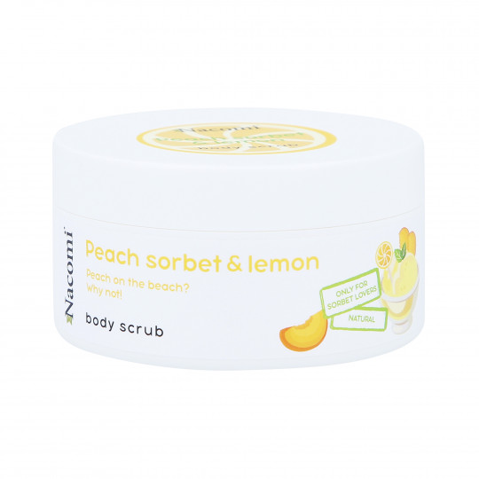 NACOMI BODY SCRUB PEACH SORBET WITH LEMON Body scrub with the scent of peach sorbet with lemon 100ml