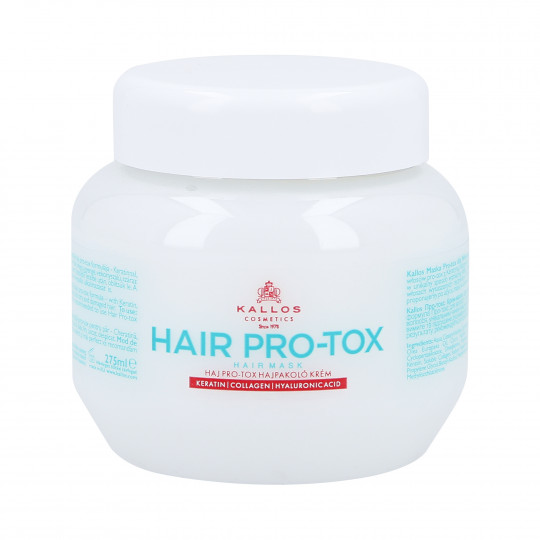 KALLOS KJMN PRO-TOX Maschera per capelli con cheratina, collagene e acido ialuronico 275ml