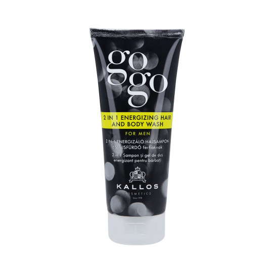 KALLOS GOGO MEN Gel refrescante para lavagem corporal e capilar 2 em 1 200ml