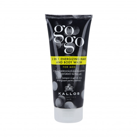 KALLOS GOGO MEN Odświeżający żel do mycia ciała i włosów 2w1 200ml - 1 KALLOS GOGO MEN Odświeżający żel do mycia ciała i włosów 2w1 200ml - 1