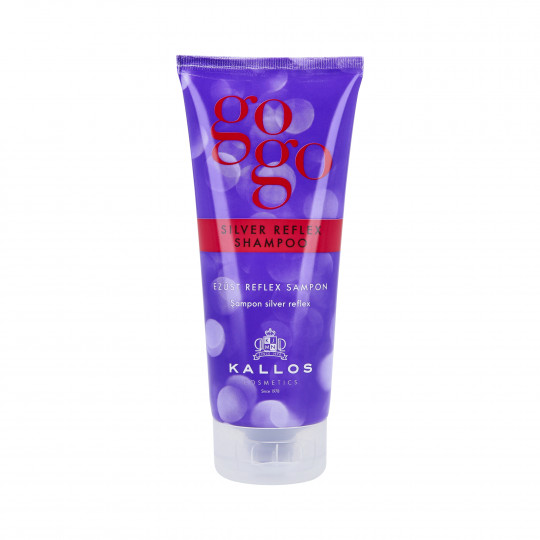 KALLOS GOGO SILVER Shampoo roxo para cabelos grisalhos e loiros 200ml