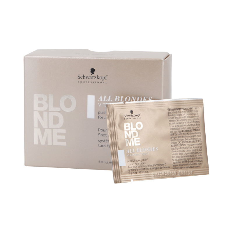 SCHWARZKOPF PROFESSIONAL BLONDME ALL BLONDES DETOX Cleansing hair treatment with vitamin C 5x5g