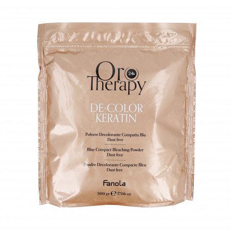 FANOLA ORO THERAPY DE-COLOR 24K Niebieski rozjaśniacz z keratyną 500g - 1