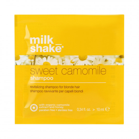 MILK SHAKE SWEET CAMOMILE Shampoo revitalizante para cabelos loiros 10ml