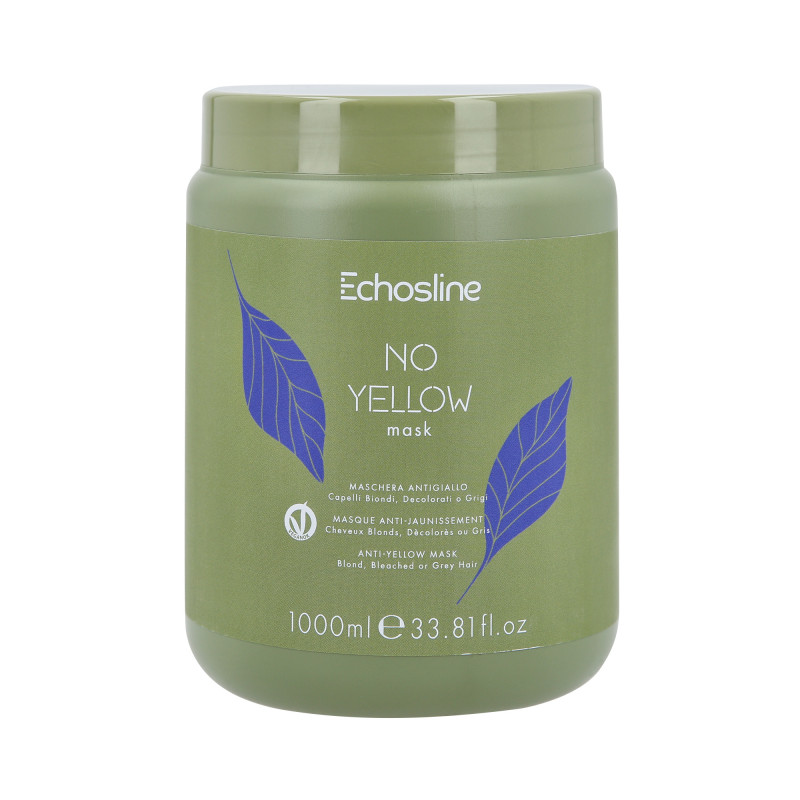 ECHOSLINE NO YELLOW Maska do włosów blond neutralizująca żółte tony 1000ml