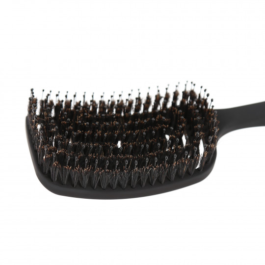 LUSSONI Labyrinth Large Brosse à Cheveux Flexible avec Poils de Sanglier Naturels