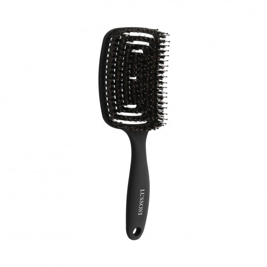 LUSSONI Labyrinth Large Brosse à Cheveux Flexible avec Poils de Sanglier Naturels