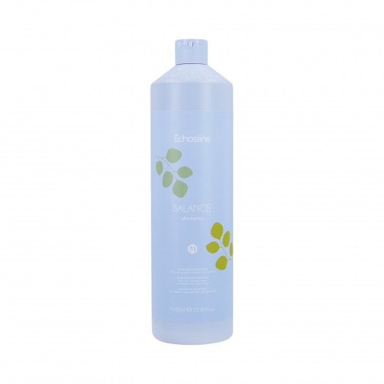 ECHOSLINE BALANCE PURIFICANTE Shampoo de limpeza vegano para cabelos com caspa 1000ml