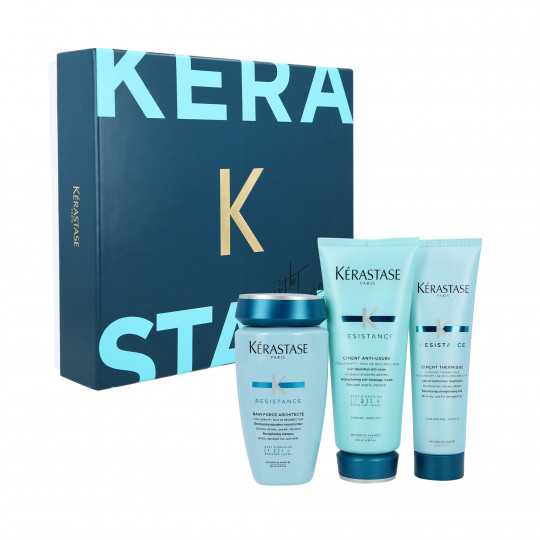 KERASTASE RESISTANCE Christmas set for dry hair, shampoo 250ml, conditioner 200ml, thermal cement 150ml