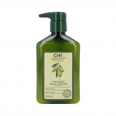 CHI NATURALS OLIVE ORGANICS Shampoo multitarefa para cabelo e corpo 340ml