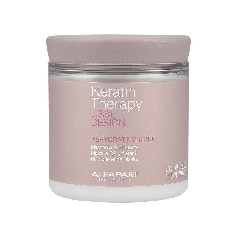 ALFAPARF LISSE DESIGN KERATIN THERAPY Mascarilla hidratante para alisar el cabello 200ml