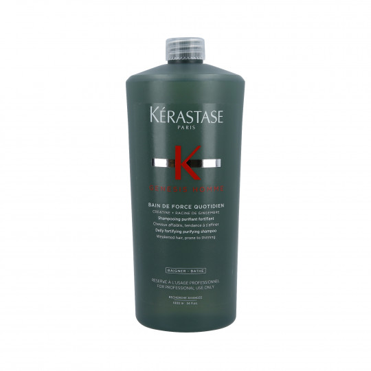 KÉRASTASE GENESIS HOMME BAIN DE FORCE QUOTIDIEN Cleansing and strengthening bath for thinning hair 1000ml