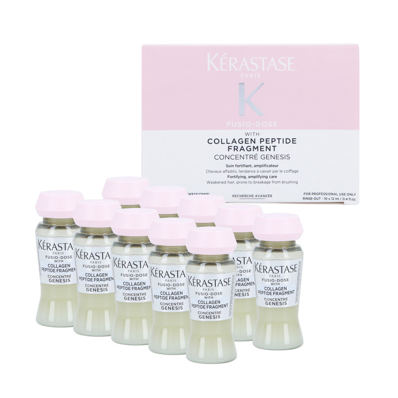 KÉRASTASE FUSIO-DOSE COLLAGEN PEPTIDE Ampoules pour cheveux fragilisés 10x12ml