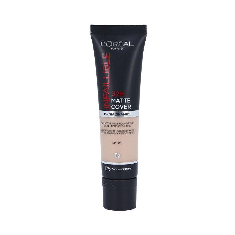 L'OREAL PARIS INFALLIBLE 24h Matte Cover Base matificante para rosto FPS18 175 Areia 30ml