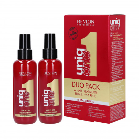 REVLON UNIQ ONE ALL IN ONE DUO PACK Trattamento spray leave-in 2x150ml - 1 REVLON UNIQ ONE ALL IN ONE DUO PACK Trattamento spray leave-in 2x150ml - 1