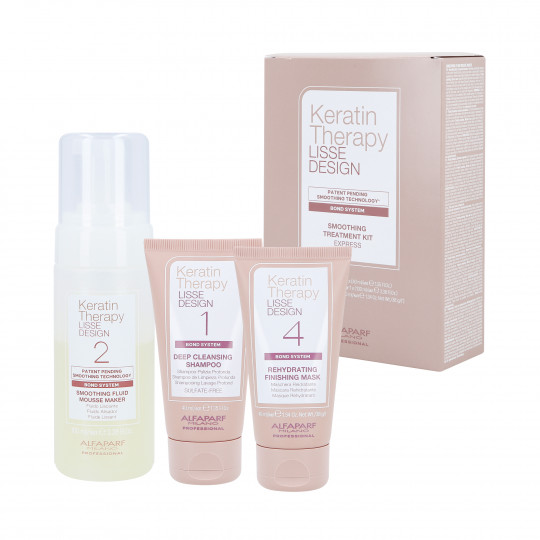 ALFAPARF KERATIN THERAPY LISSE DESIGN EXPRESS Conjunto para alisamento de queratina método expresso 180ml