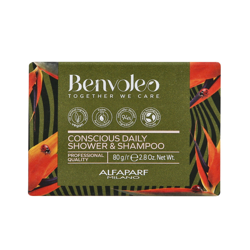 ALFAPARF MILANO BENVOLEO CONSCIOUS DAILY 3in1 Organic shampoo bar 3in1 80g