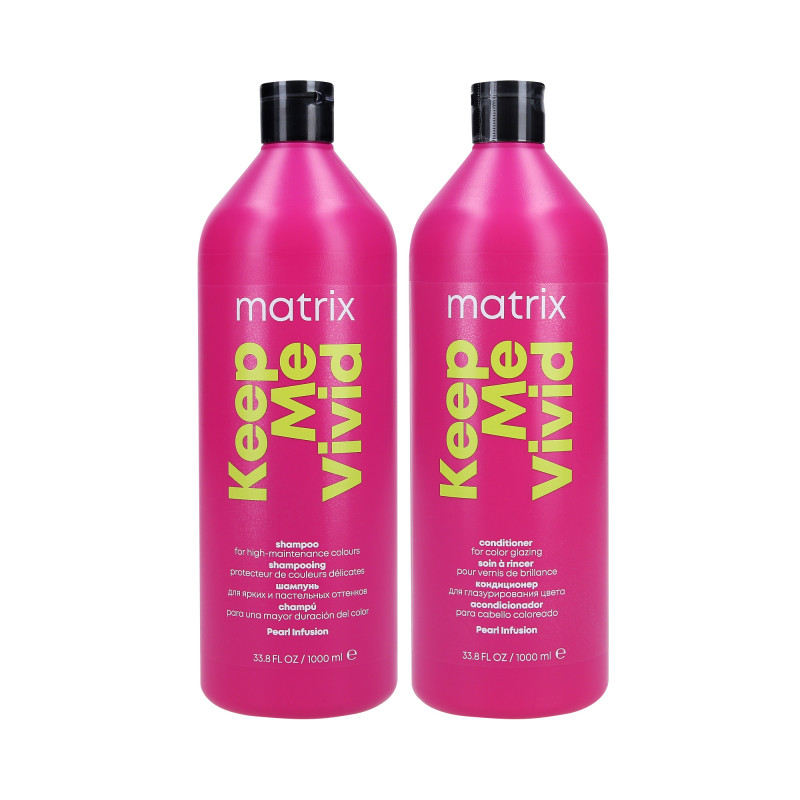 MATRIX RESULTADOS TOTAIS KEEP ME VIVID para cabelos coloridos Shampoo 1000ml + Condicionador 1000ml