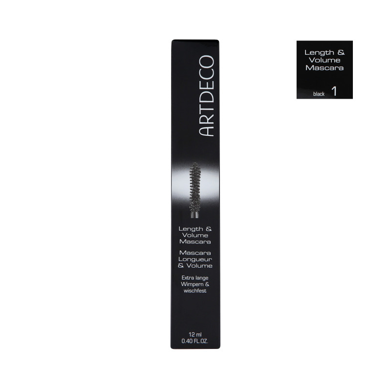 ARTDECO MASCARA LENGTH&VOLUME BLACK Pogrubiający i wydłużający tusz do rzęs 12 ml - 1