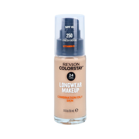 REVLON COLORSTAY Podkład z pompką do skóry tłustej i mieszanej 250 Fresh Beige 30ml - 1 REVLON COLORSTAY Podkład z pompką do skóry tłustej i mieszanej 250 Fresh Beige 30ml - 1